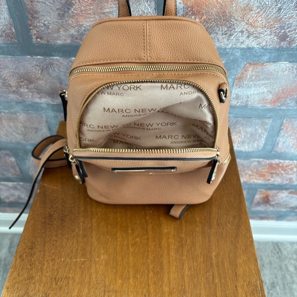 Marc New York Brown Vegan Leather Backpack - Picture 7 of 13